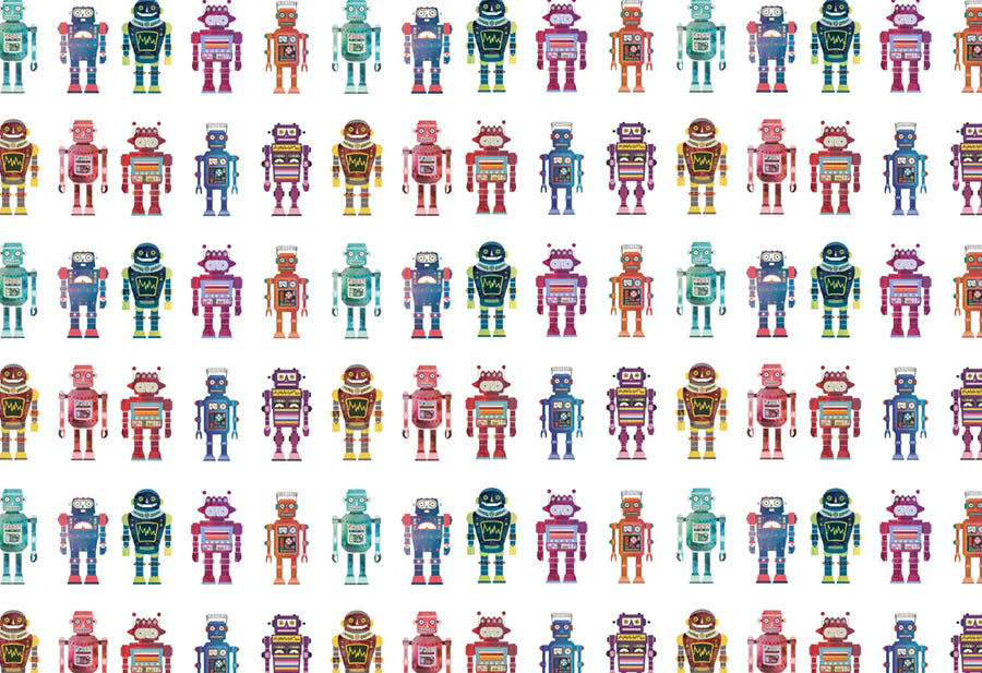 Electric Robots Wallpaper Wall Mural