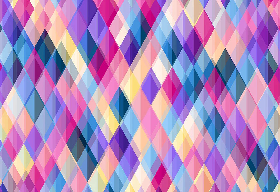 Geometric Carnival Wallpaper Design Wall Mural