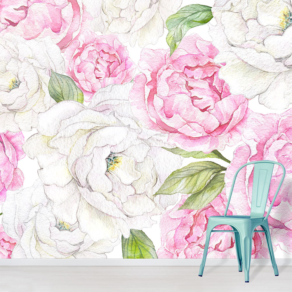Peony Season Wallpaper Wall Mural Floral Design