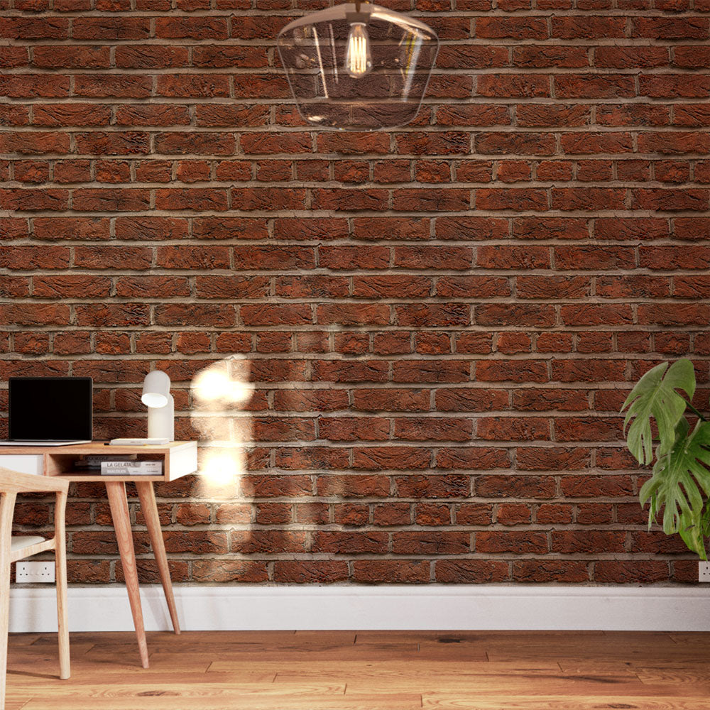 Old Red Brick Effect Wallpaper Mural