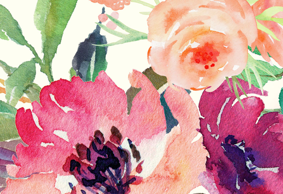 Spring Bouquet Wall Mural Wallpaper Design