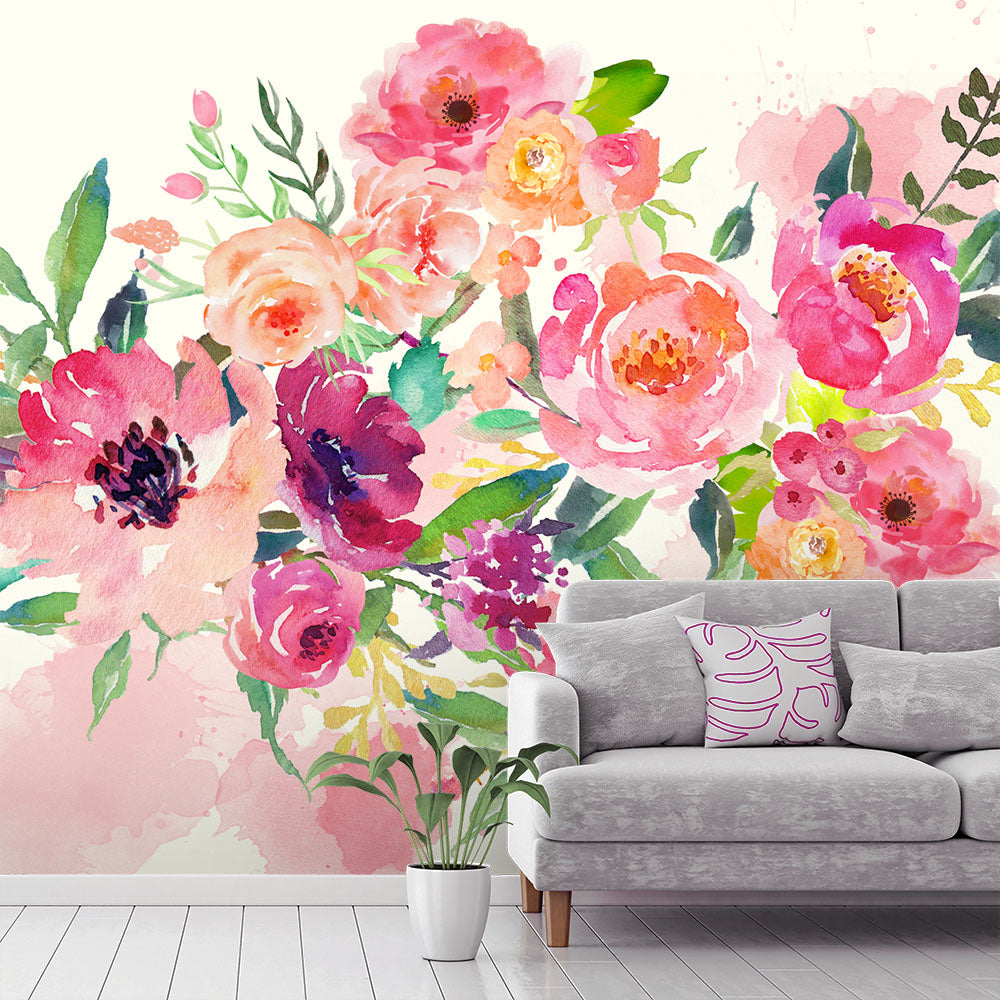 Spring Bouquet Wall Mural Wallpaper Design