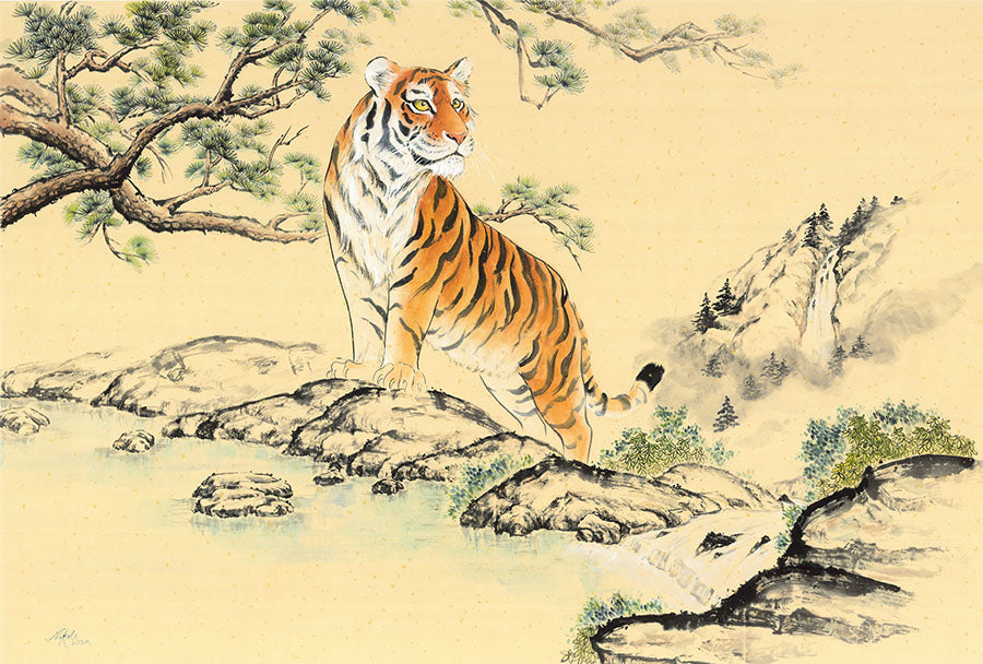 Wild Tiger Content - Nikole Lowe Wallpaper Collection by Wallpapered
