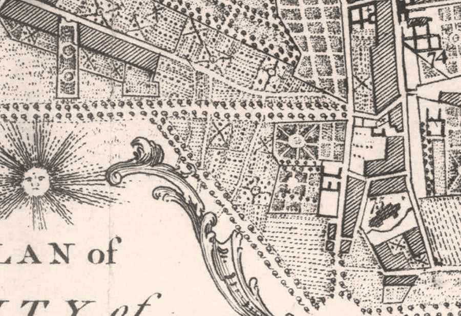 Vintage Paris Map Wallpaper Mural