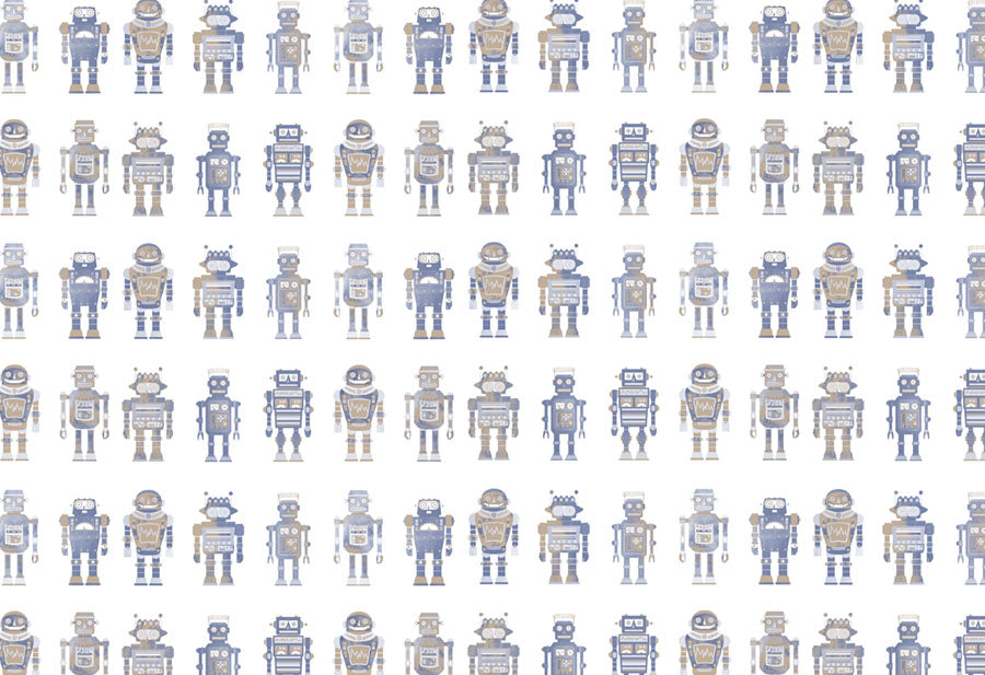 Vintage Robots wallpaper wall mural