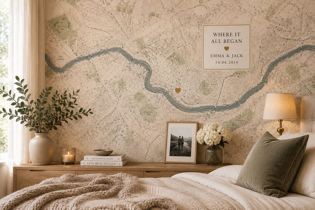 Personalised Map Mural Gifts: Can Custom Map Wallpaper Be a Unique Wedding and Anniversary Present?
