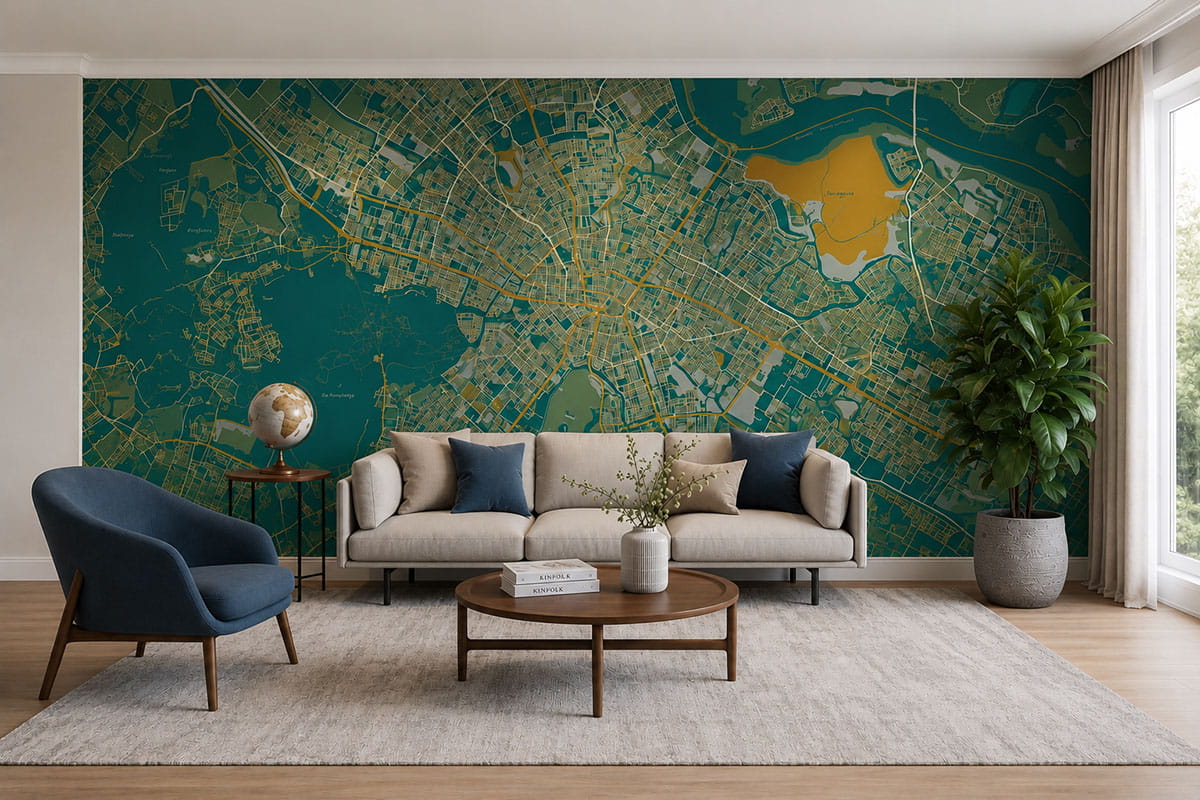 What is Custom Map Wallpaper and How Does It Transform Your Living Space?