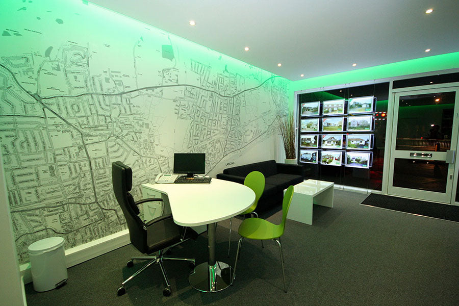 How Can Your Estate Agency Make the Most of a Custom Map Wall Mural?
