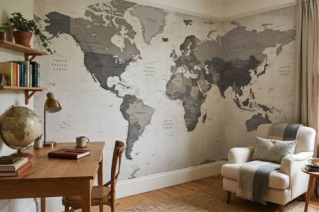5 Creative Ways People Are Using Custom Map Murals in Their Homes