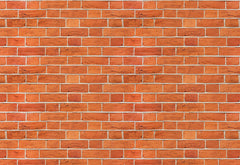 Zingy Red Classic Brick Effect Wallpaper Wall Mural