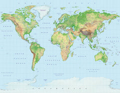 Atlas World Map with Antarctica wallpaper