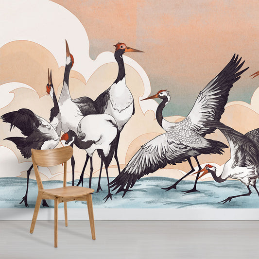 Crane Birds Wallpaper Mural