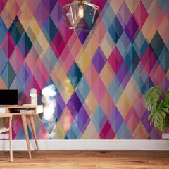 Geometric Carnival Wallpaper Design Wall Mural