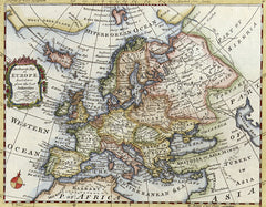 Vintage Europe Map Wall Mural design