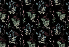 Midnight Botanical Wallpaper Wall Mural