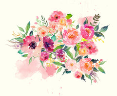 Spring Bouquet Wall Mural Wallpaper Design