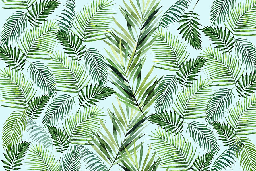 Tropical Ferns Wallpaper Design Wall Mural