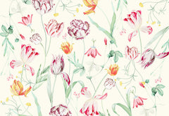 Springtime Tulips Tulipina Flowers Wallpaper Wall Mural