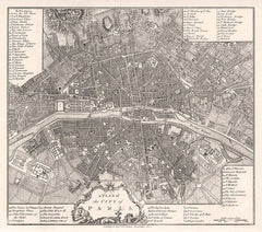 Vintage Paris Map Wallpaper Mural