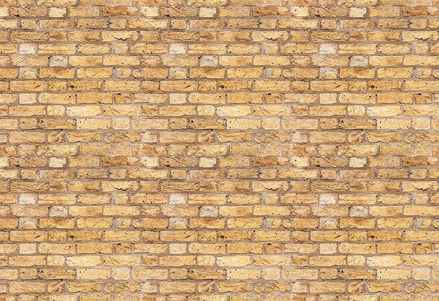 Yellow brick effect wallpaper wall mural design