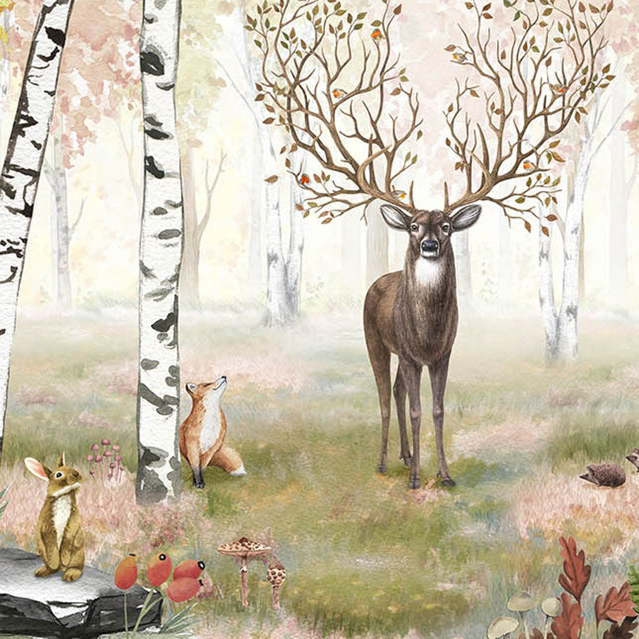Close-up of the Amazing Antlers Autumn wallpaper mural