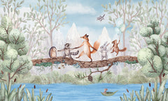 Animal Adventure wallpaper mural by Oliver Robins