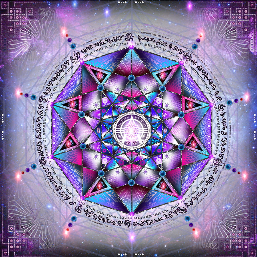 Arcturian Template cosmic mandala wallpaper artwork by Hakan Hisim