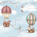 Close-up of the Aviation Adventure wallpaper mural by Oliver Robins