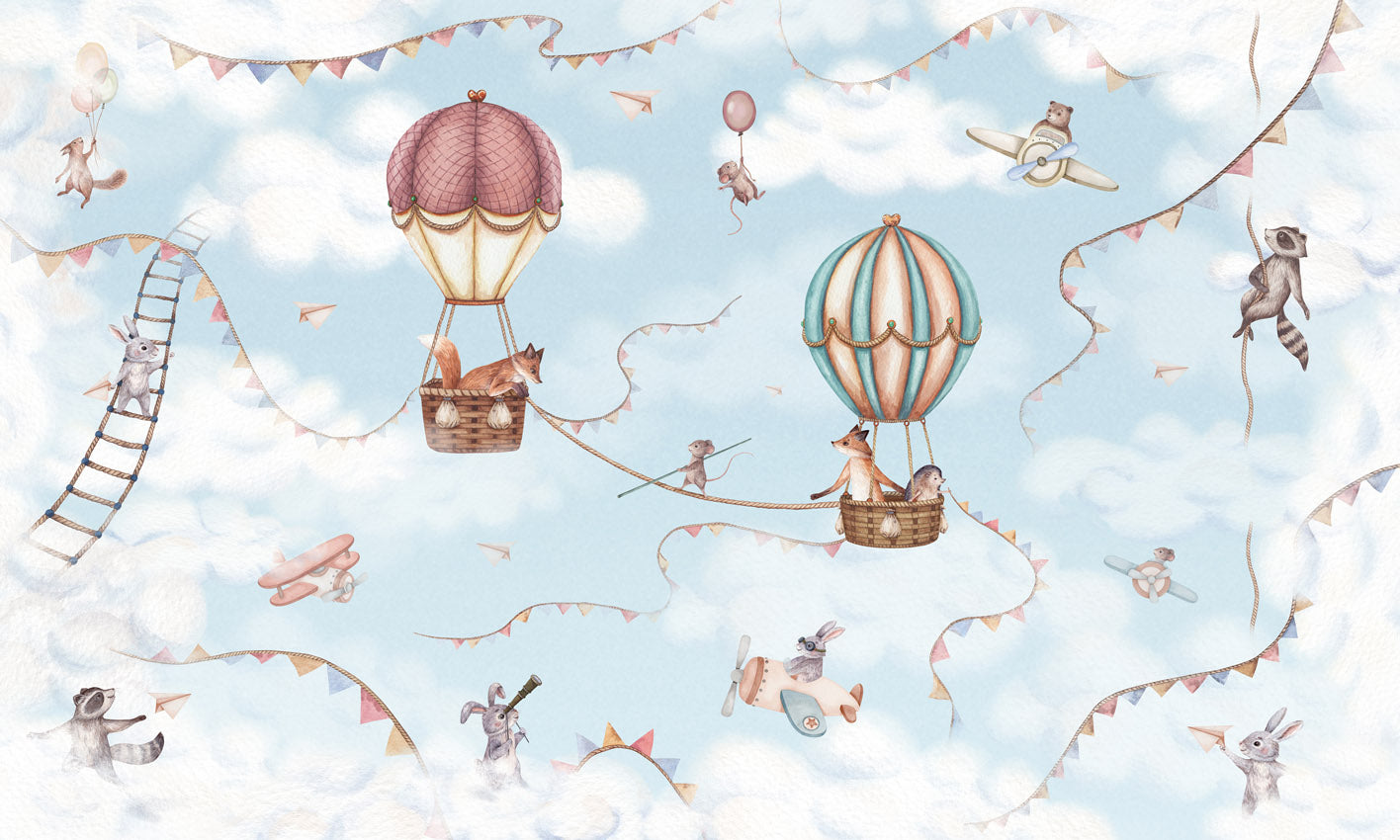 Aviation Adventure wallpaper mural by Oliver Robins