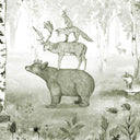 Close-up of the Bear King – Green wallpaper mural