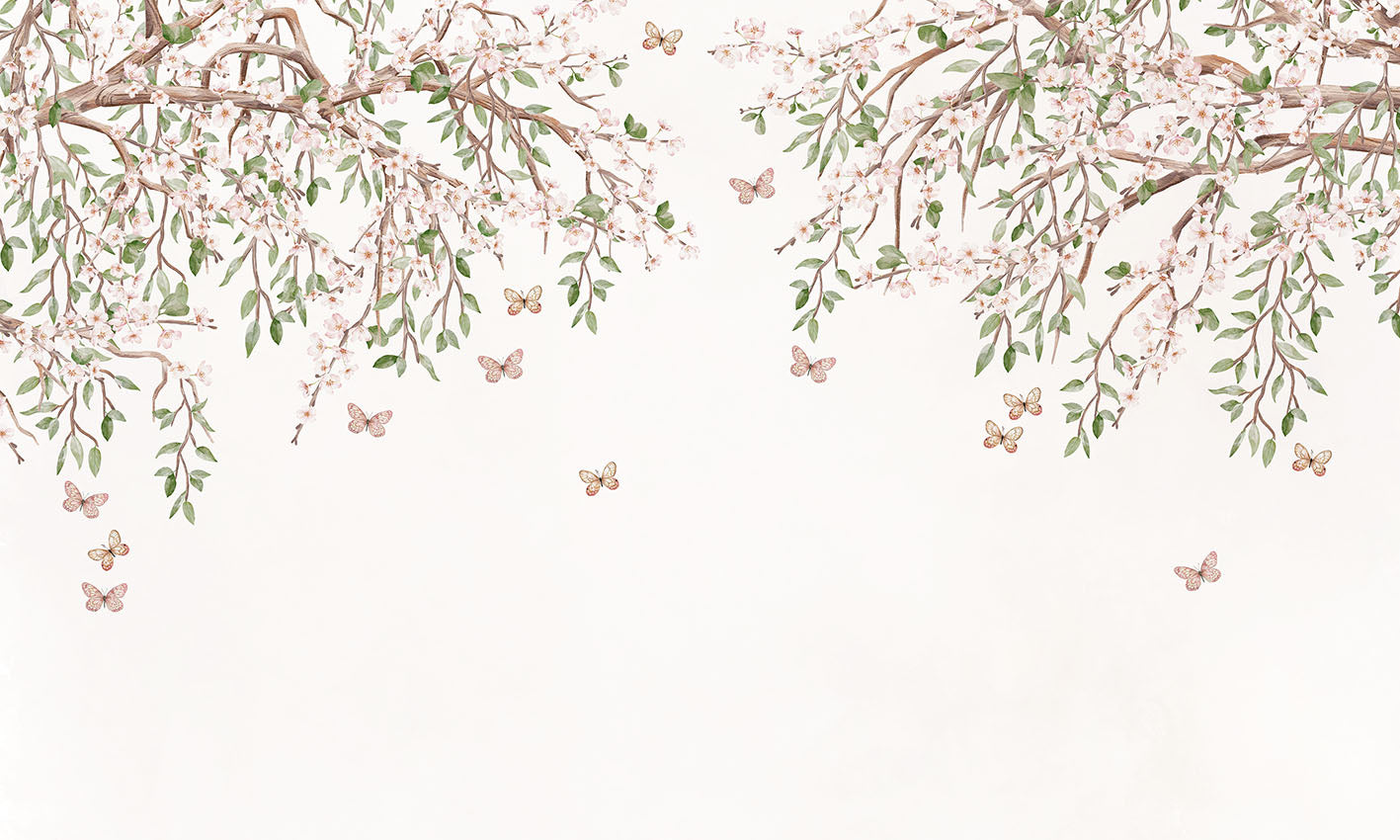 Blooming Blossom wallpaper mural by Kikki Belle