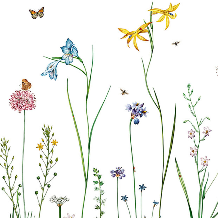Close-up of the Butterfly Garden wallpaper mural