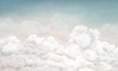 Calming Clouds – Blue wallpaper mural by Oliver Robins