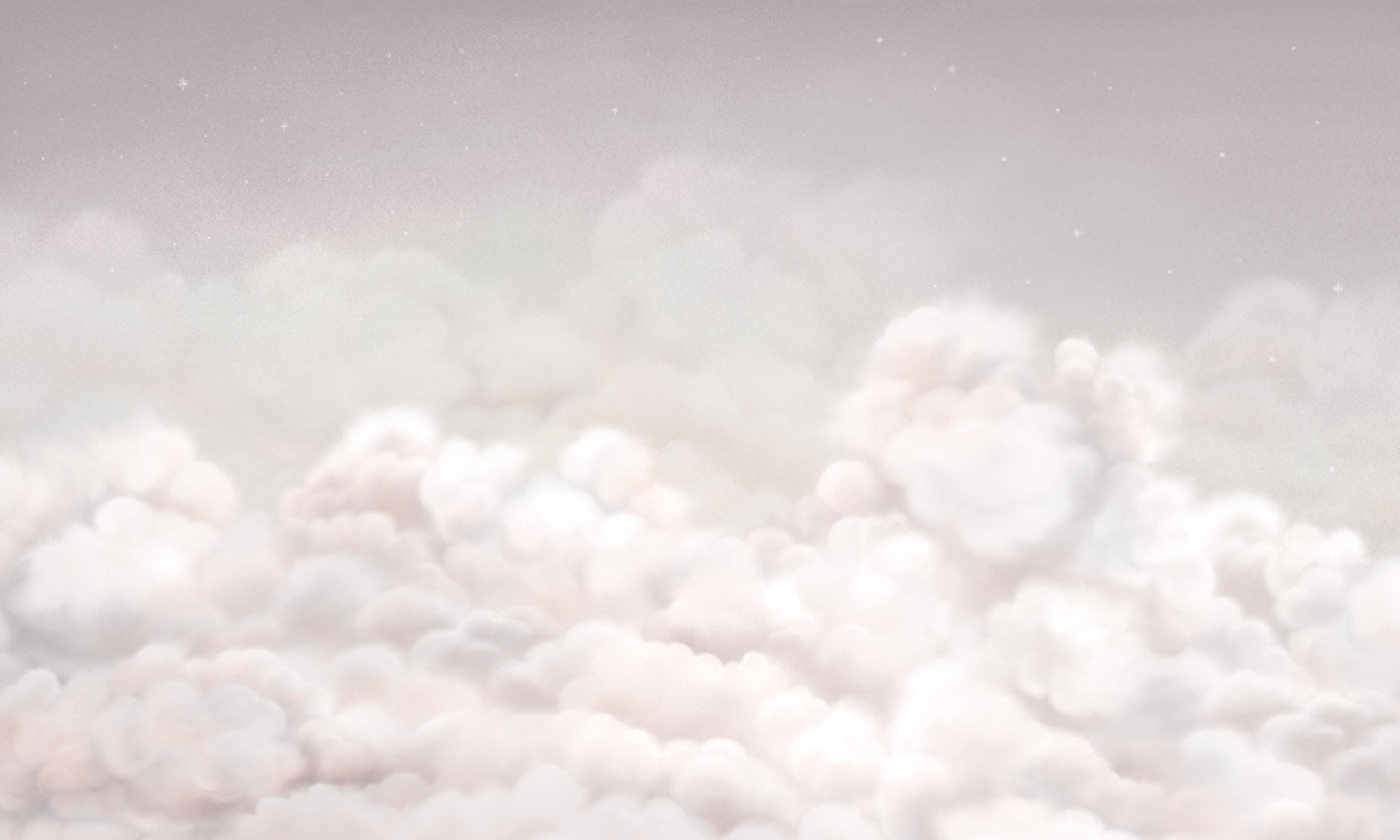 Calming Clouds – Pink wallpaper mural by Oliver Robins