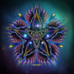 Cerebral Bloom cosmic mandala artwork by Hakan Hisim