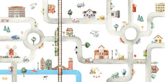 City of Vehicles wallpaper mural by Oliver Robins