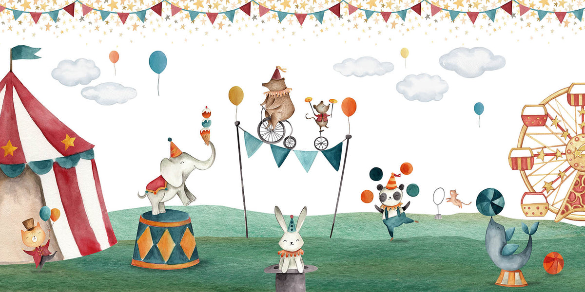 Crazy Circus wallpaper mural by Oliver Robins
