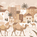 Close-up of the Desert Dreams – Mono wallpaper mural by Oliver Robins