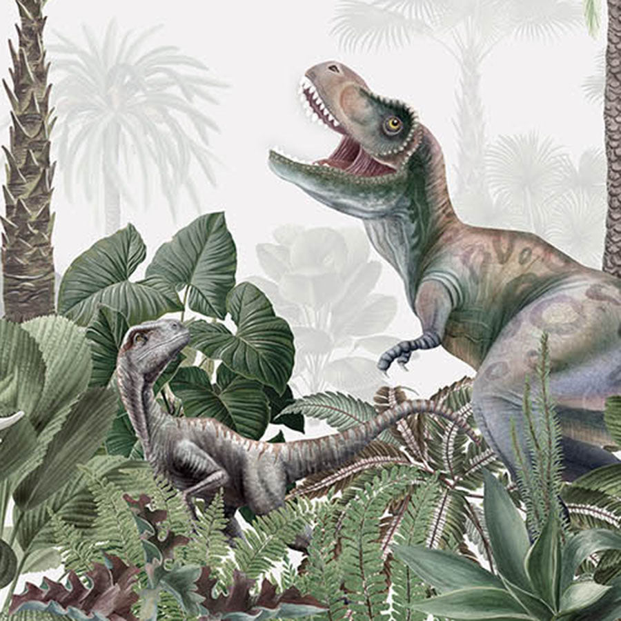 Close-up of the Dino Jive wallpaper mural