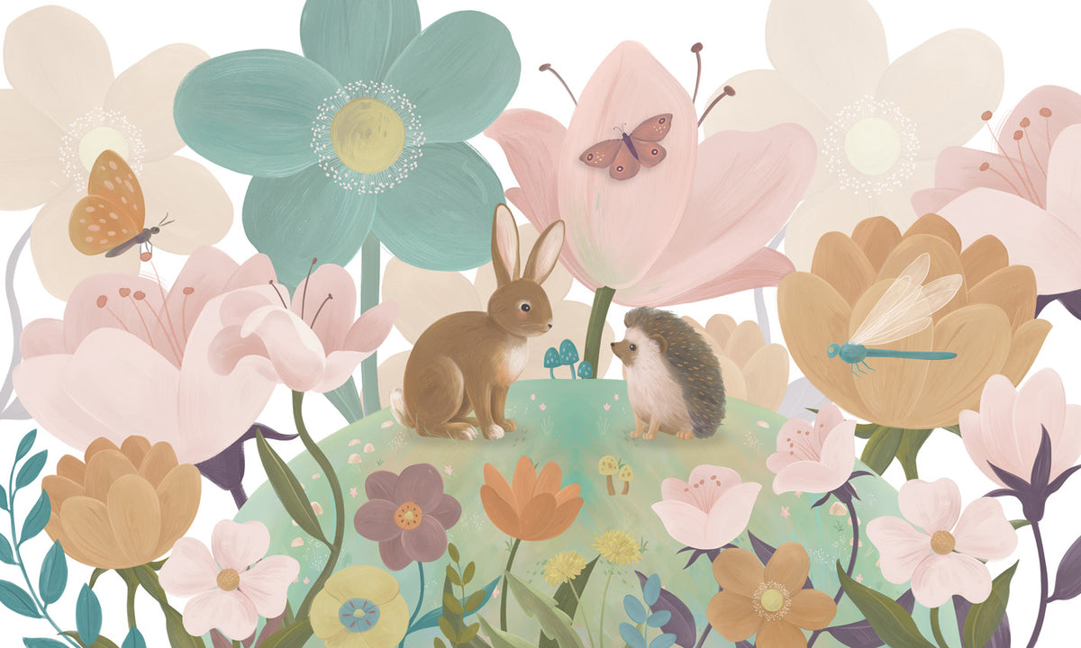 Flowery Hill wallpaper mural by Oliver Robins