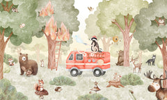Forest Fire Fighter wallpaper mural by Oliver Robins