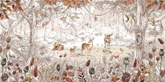 Forest Friends – Autumn wallpaper mural by Kikki Belle