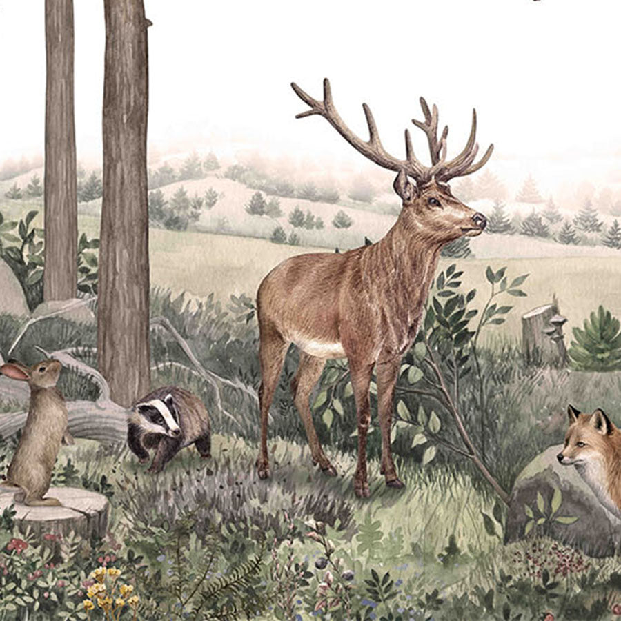 Close-up of the Forest Jive wallpaper mural