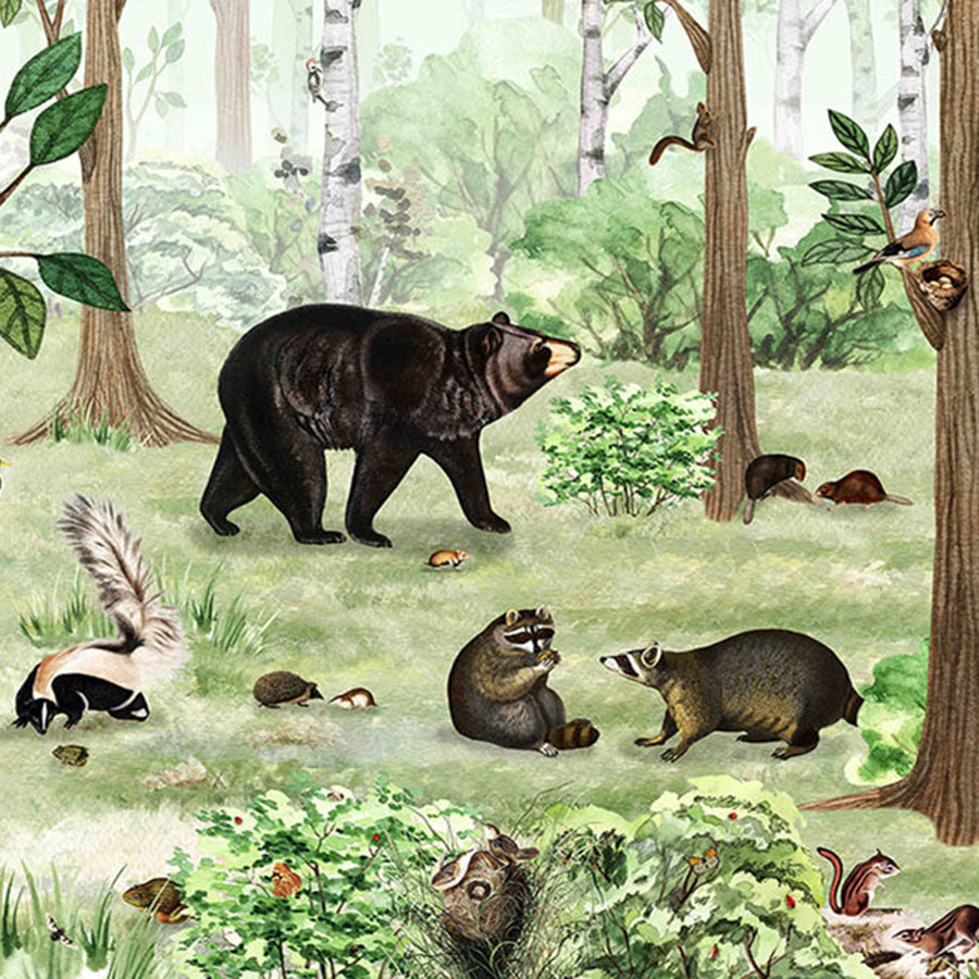Close-up of the Forest Lookbook wallpaper mural