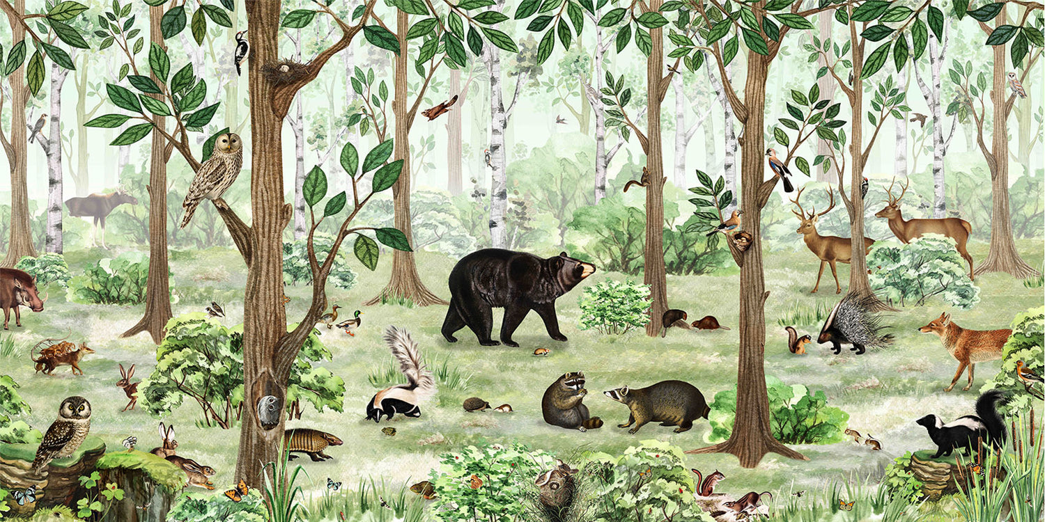 Forest Lookbook wallpaper mural by Kikki Belle