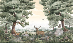 Forest Vista wallpaper mural by Kikki Belle