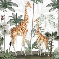 Close-up of the Gracious Giraffes wallpaper mural
