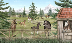 Horse Haven wallpaper mural by Oliver Robins