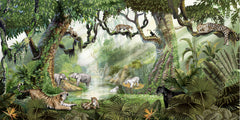 Jungle Cats wallpaper mural by Kikki Belle