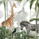 Close-up of the Jungle Jive – Green wallpaper mural